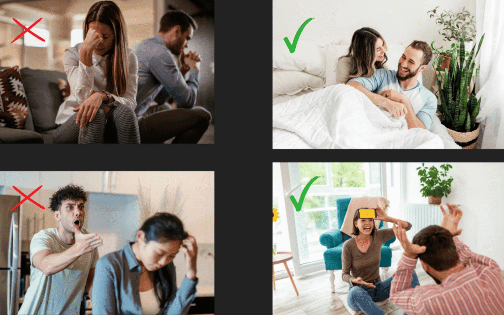 Unhappy marriages and Happy marriages